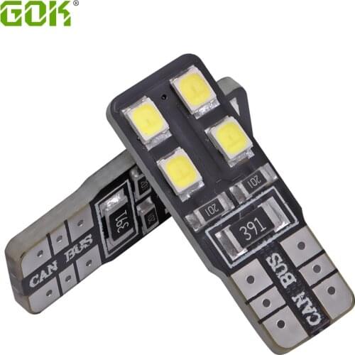 500pcs/Lot Canbus T10 8smd 2835 LED car Light Canbus W5W t10 led canbus 194 2835 SMD Error Free White Light Bulbs