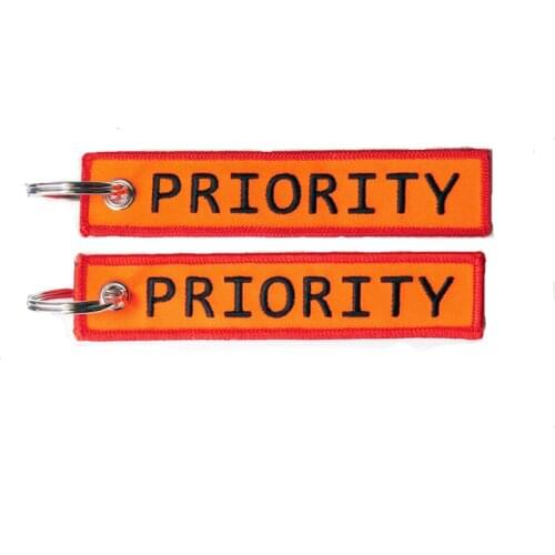 Airline PRIORITY Embroidery Keychain Keyring Get Your Luggage Delivered Faster! Baggage