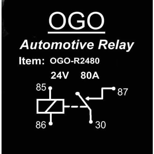 OGO Branded Automotive Relay 24V 80A