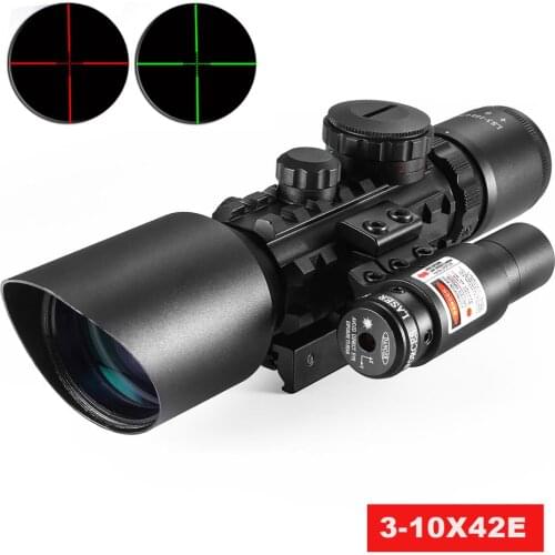 Hot Sale 3-10X42E M9C Red Dot Sight Wide-field Riflescope Birdwatching Seismic Rifle Scope for Hunting