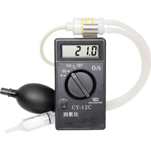 Oxygen Concentration meter Oxygen Content Tester Meter Oxygen Detector O2 tester CY-12C digital oxygen Analyzer 0-5%0-50% 0-100