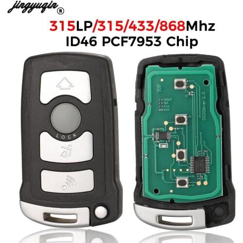 Jingyuqin 4 Buttons Remote key Fob 315/433/868mhz Keyless-go For BMW 7 SERIES E65 E66 with CHIP ID46 7953 CAS1 HU92 UNCUT