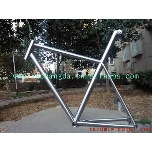 Chinese Ti road bike frame titanium road bike frame seat post combine road bike frame with handing brush finished
