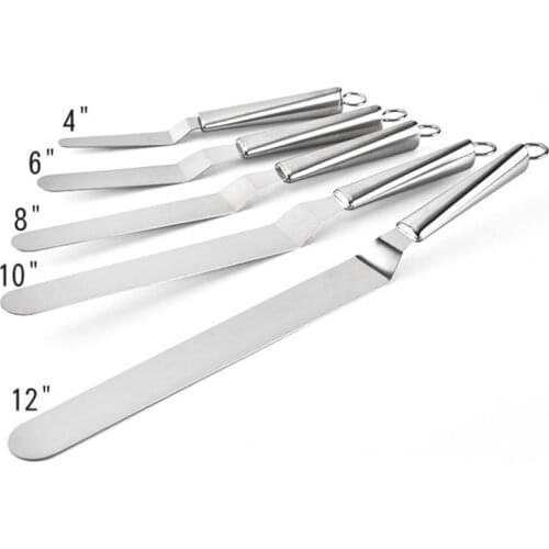 6/8/10 Inches Stainless Steel Cream Spatula For Cake DIY Cake Decorating Tools Kitchen Tools Butter Cake Cream Spatula