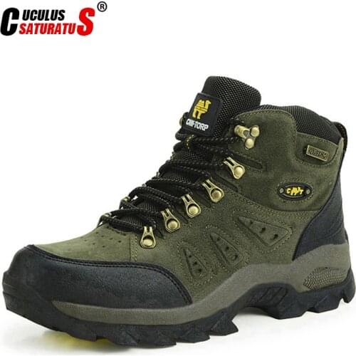 New Men/Women Hiking Shoes Non-slip Waterproof Climbing Shoes Anti-skid Wear Resistant Breathable Hiking Boots 1216