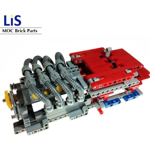 NEW MOC 4 6 8 Speed Engine Gearbox Sequential Gearbox Building Block Bricks Model DIY Toys Compatible with logos Technic