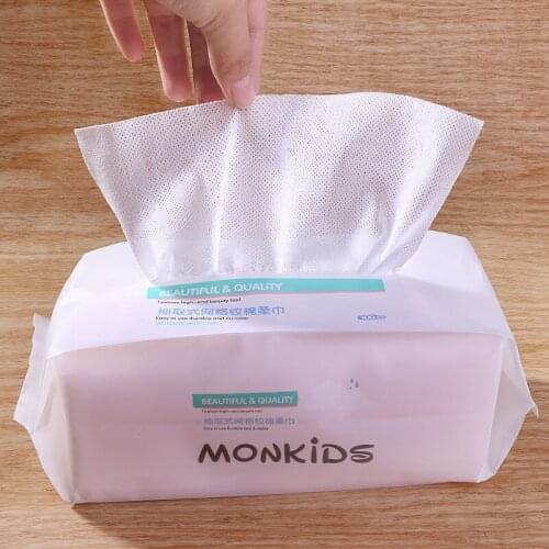Disposable Face Cleansing Towel 100 Pieces Pumping Makeup Remover Cotton Pads Towel Skin Cleansing Care Travel Portable
