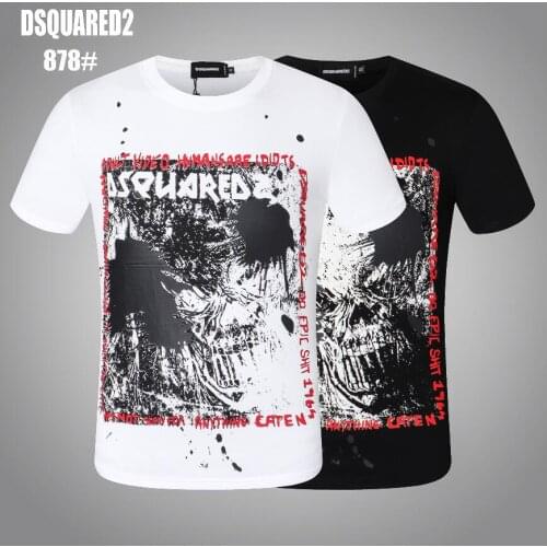 Genuine Dsquared2 Boxing T-shirt Mens graphic print T-shirt, high-quality cotton 878