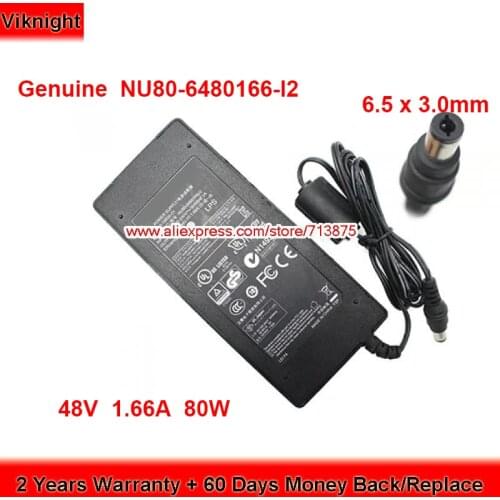 Genuine 332-10600-01 48V 1.66A 80W AC Adapter for Netgear NU80-6480166-I2 Power Supply