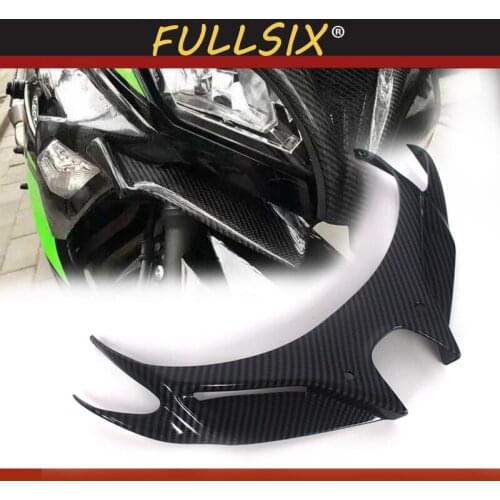 Motorcycle Front Fairing Aerodynamic Winglets carbon fiber Cover Protection Guards FOR KAWASAKI Ninja 250 Ninja 400 2018 2019