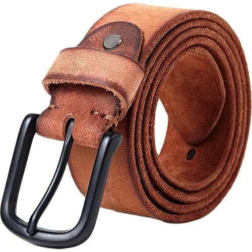 Genuine Leather Belt Mens Fashion Alloy Needle Buckle Belt Women Leather Cowskin High Quality Men Belt Unisex Casual Accessories