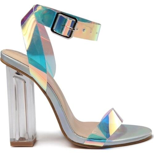 Spring 2021 Womens Shoes Fashion Colorful Sexy High Heels Soft Soles Comfortable Non-slip Sandals Large Shoes