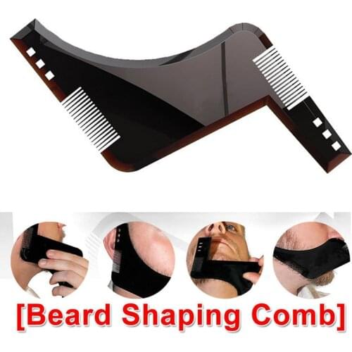 Men Beard Shaping Styling Template hair Comb Black Mens Beards Combs Beauty Tool for Beard Trim Templates barber accessories