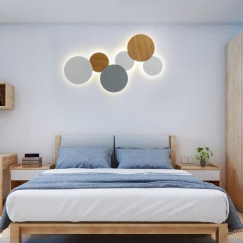 Modern DIY LED Wall Lamp Indoor Exquisite Design Round Lighting For Home Living Room Bedroom Bedside Decoration Light 110V-240V