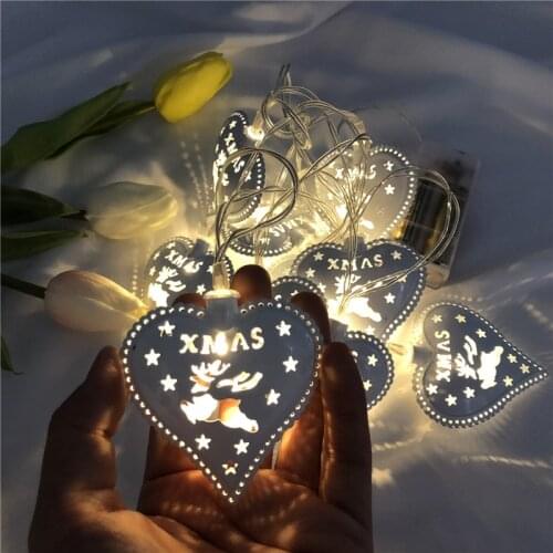 Led Love String Lights Christmas Holiday Party Courtyard Room Decoration Fairy Lights Garland New Year 2022 Navidad Home Decor