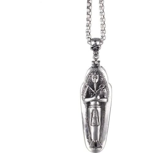 Mysterious exaggerated mens stainless steel mummy return pendant retro creative titanium steel jewelry