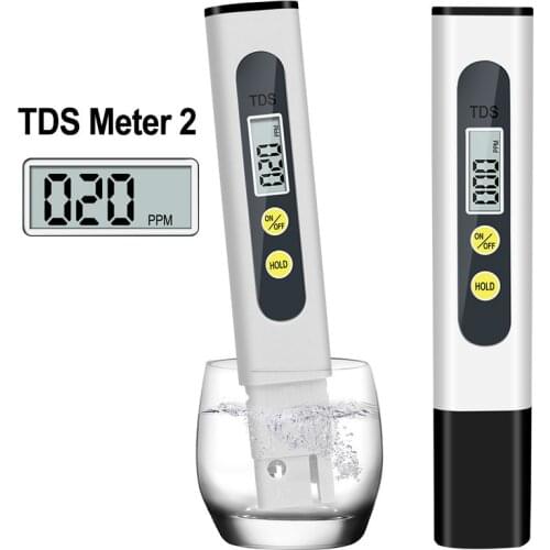 TDS Meter2 Water Quality Tester Automatic Calibration TDS Tester 0-990ppm Ideal Water Test Meter Drinking Water Aquariums