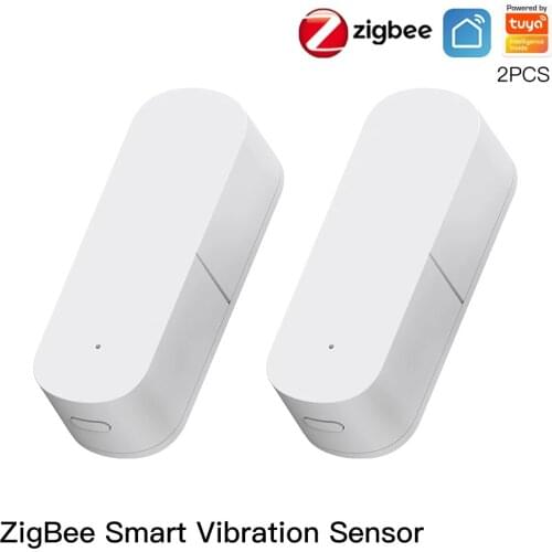 4PCS/Lot Zigbee Smart Vibration Sensor Detection Tuya Smart Life APP Notification Real-Time Motion Shock Alarm History Record