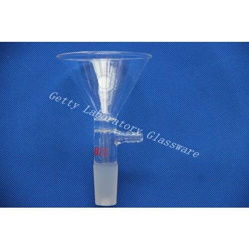 100ml Glass Powder Filter Funnel, 90mm dia, 24/40 joint,with 3# Coarse Filter and 10mm Hose Connection