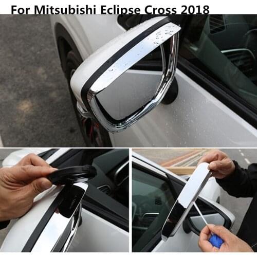 ABS Rearview Side Mirror Shield Rain Gear Eyebrow Cover Trim Rain Proof Fit For Mitsubishi Eclipse Cross 2018 Car Styling