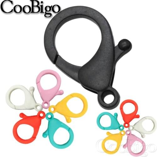 10pcs Colorful Plastic Lobster Clasp Hooks End Connectors Link Chain Buckle For Jewelry Making Findings Necklace Bracelet DIY