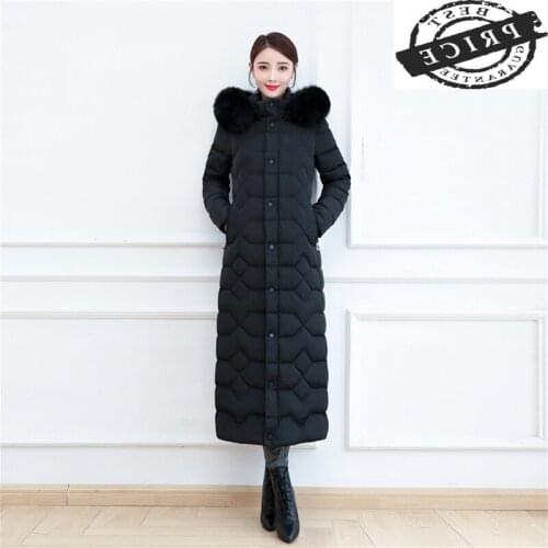 Coat Female Winter Thick Warm Brand 20% Duck Down Jacket Women Natural Fox Fur Hooded Clothes Korean Down Parkas 2002