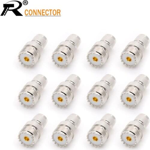 12/50/100pcs Mini UHF Male to UHF Female SO239 PL259 Connector RF Coax Adapter for Antenna SWR Ham Radio Station