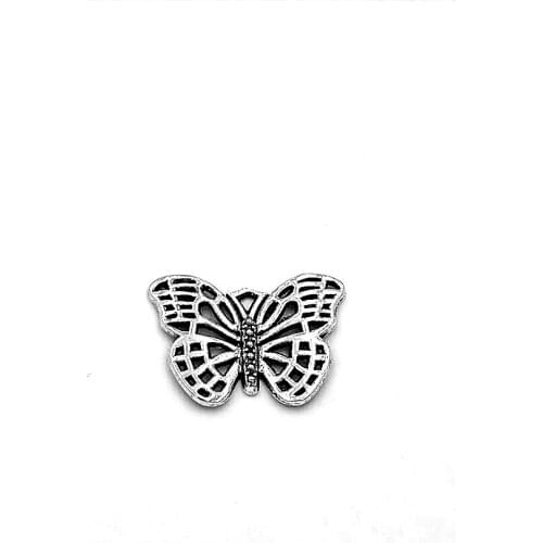 30pcs Butterfly charms pendant 26x18mm antique silver ornament accessories jewelry making craft DIY base material