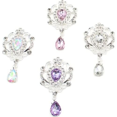 5pcs/lot 32*62MM Pendant Sewing for Needlework Rhinestone Button for Clothing Decorative Diy Hair Manualidades Accessories