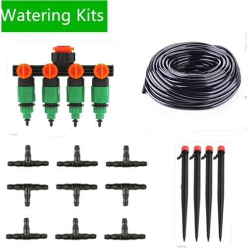 50m Automatic Micro Drip Irrigation System Garden Irrigation Spray Self Watering Kits Timer With Adjustable Sprinkler BR01