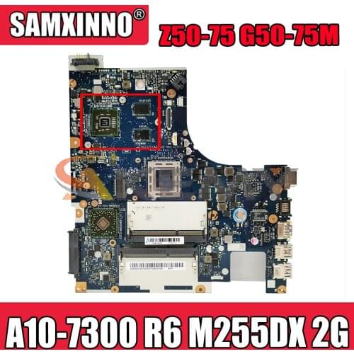 Akemy ACLU7/ACLU8 NM-A291 Motherboard For Lenovo Z50-75 G50-75M Laptop Motherboard CPU A10-7300 R6 M255DX 2G 100% Test