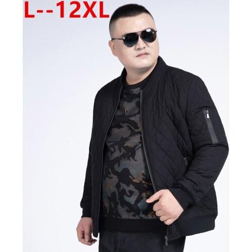 Plus size 8XL 7XL Men Parka Cotton Padded Winter Jacket Coat Mens Warm Jackets Male Stand Collar Zipper Thick Coats Down Parkas