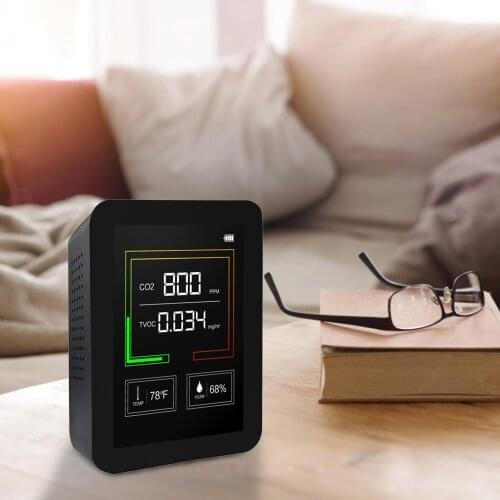 CO2 Meter Air Quality Monitor Carbon Cioxide NDIR Sensor TVOC CO2 Detector Detection Concentration Temperature Humidity Testing