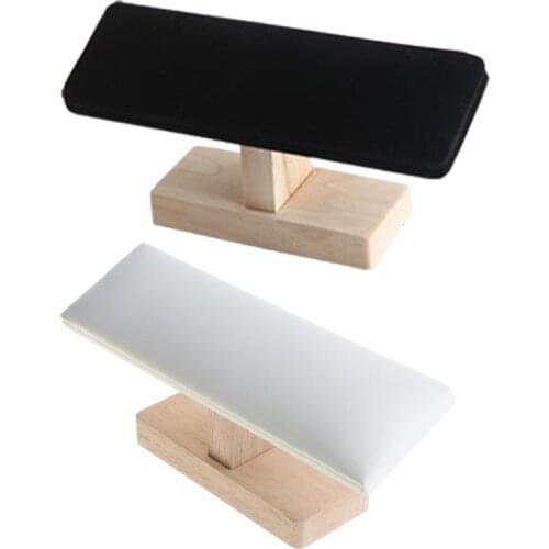 Wood T-Bar Chain Watch Bracelet Stand Jewelry Display Rack Bangle Necklace Storage Shelf Organizer