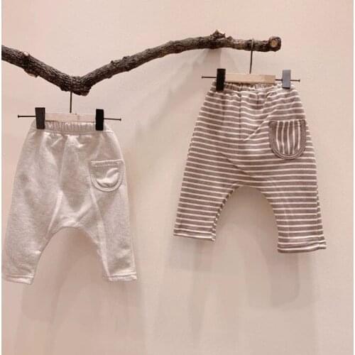 Koodykids Baby Boys Pants Autumn Casual Pants Toddler Boys Girls Striped Trousers Shirts Spring Korean Style Baby Pants