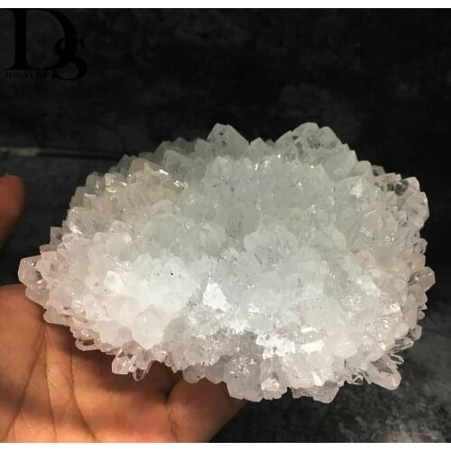 DS 900-950g Natural Clear Quartz Crystal Cluster Nunatak Specimen White Crystal Druzy Geode Healing Stone Home Decoration