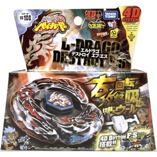 Takara Tomy Beyblade Burst BB108 Booster Metal Fusion Hades Spinning Top Toys Arena Fight Gyro L Drago Destroy F:S Kid Gift