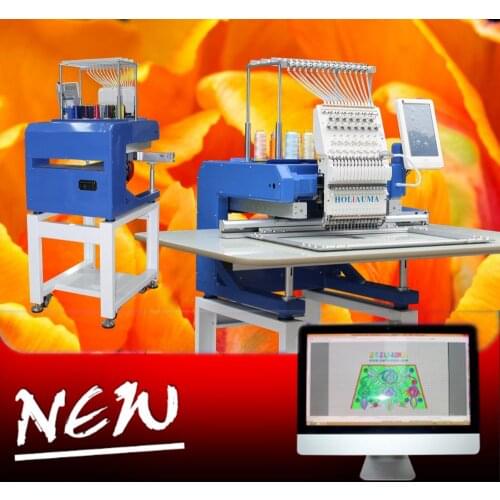 China 10 years service ! DAHAO computer multi functions cap/tshirt/flat industrial embroidery machine HOLiAUMA single head