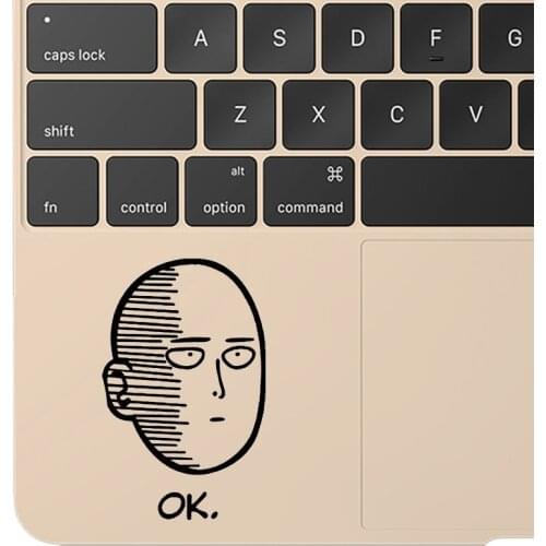 One Punch Man Anime Laptop Sticker for Macbook Decal Pro Air Retina 11 12 13 15 16" Mac Book Skin Dell Notebook Trackpad Sticker
