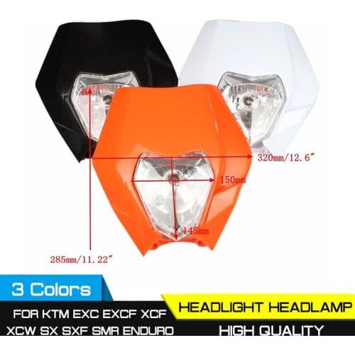 Moto Dirt Bike Motorcycle Headlight Headlamp for KTM SX F EXC XCF SMR SXS 125 250 350 450 500 505 520 530