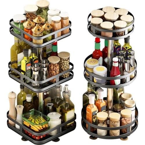 Newly 360° Rotating Storage Rack Utilize in Any Room of the House Desktop Storage Holder Kitchen Bedroom Cosmetic Supply