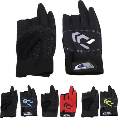 3 Fingers Cut Fishing Gloves Elasticity Glove Anti-slip Outdoor Bicycle Fishing Gloves Road Mountain Bike Gloves