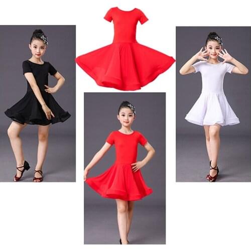 Latin Dance Dress For Girls Children Salsa Tango Ballroom Dancing Dress Competition Costumes Kids Practice Dance Clothing