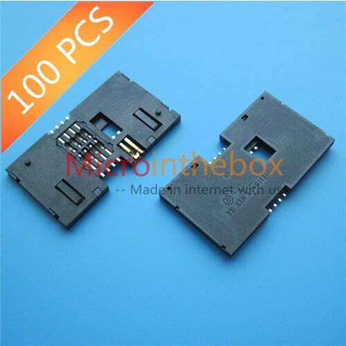 100PCS/LOT IC card connector for electricity meter water meter IC Card reader holder smart type Slot Socket Slim SMD Type