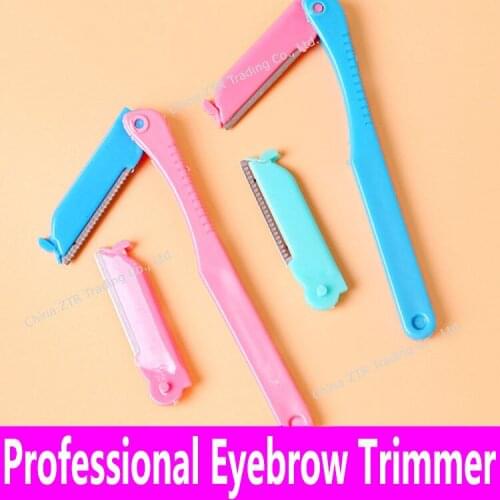 Folded Eyebrow Trimmer Eyebrow Razor Shaver Body hair Shaver Makeup Stainless Steel Blades Cutter Scraping Eyebrow Folding Knife