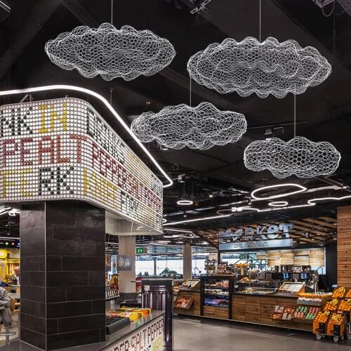 ZuuuVny Modern LED Cloud Firefly Pendant Lamp Starry Personality Led Hanging Light Mall Bar Restaurant Art Designer Luminaire