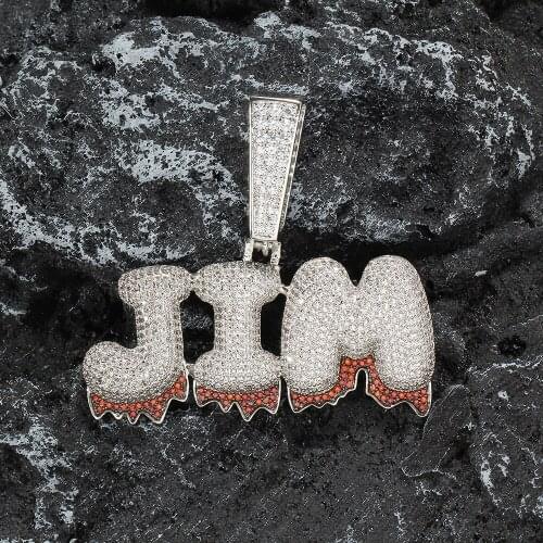 Hip Hop Bling Bling Pendants Mens Mirco Pave Prong Setting Zircon Necklace Jewelry CP07