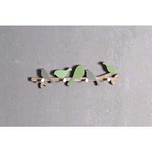 1PC New Creative Woody Bird Hooks Children Bedroom Hangers Wall Decoration Wall Hanging Clothes Hooks ME 001