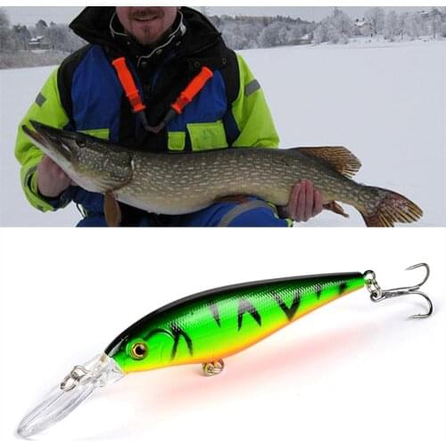 1pcs Fishing Lure Pike Bait Minnow 11cm 10.5g Jerkbait Deep Swim Wobblers Crankbait Artificial Hard Bait Pesca Fishing Lures