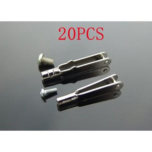 20PCS M2 M3 Metal Chuck Pushrod Connector Servo Linkage Clevis&Coupler Iorn Clip DIY Spare Parts for RC Aircraft Pull Rod